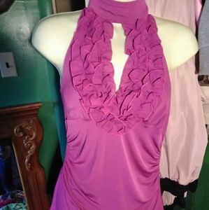 Ruffle halter top